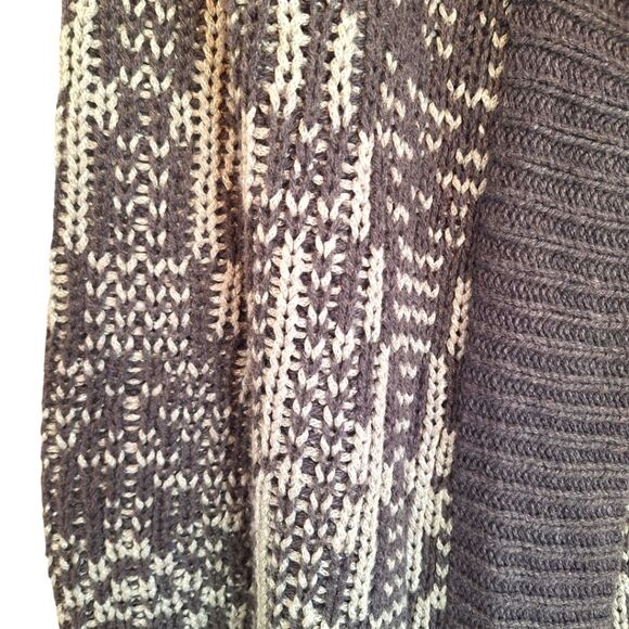 Talbots Metallic Knit Sweater Chunky Long Line Open Front Cardigan Oversized SP - Picture 7 of 13